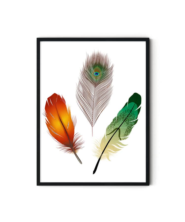 Three Feathers Poster - Duwart.com