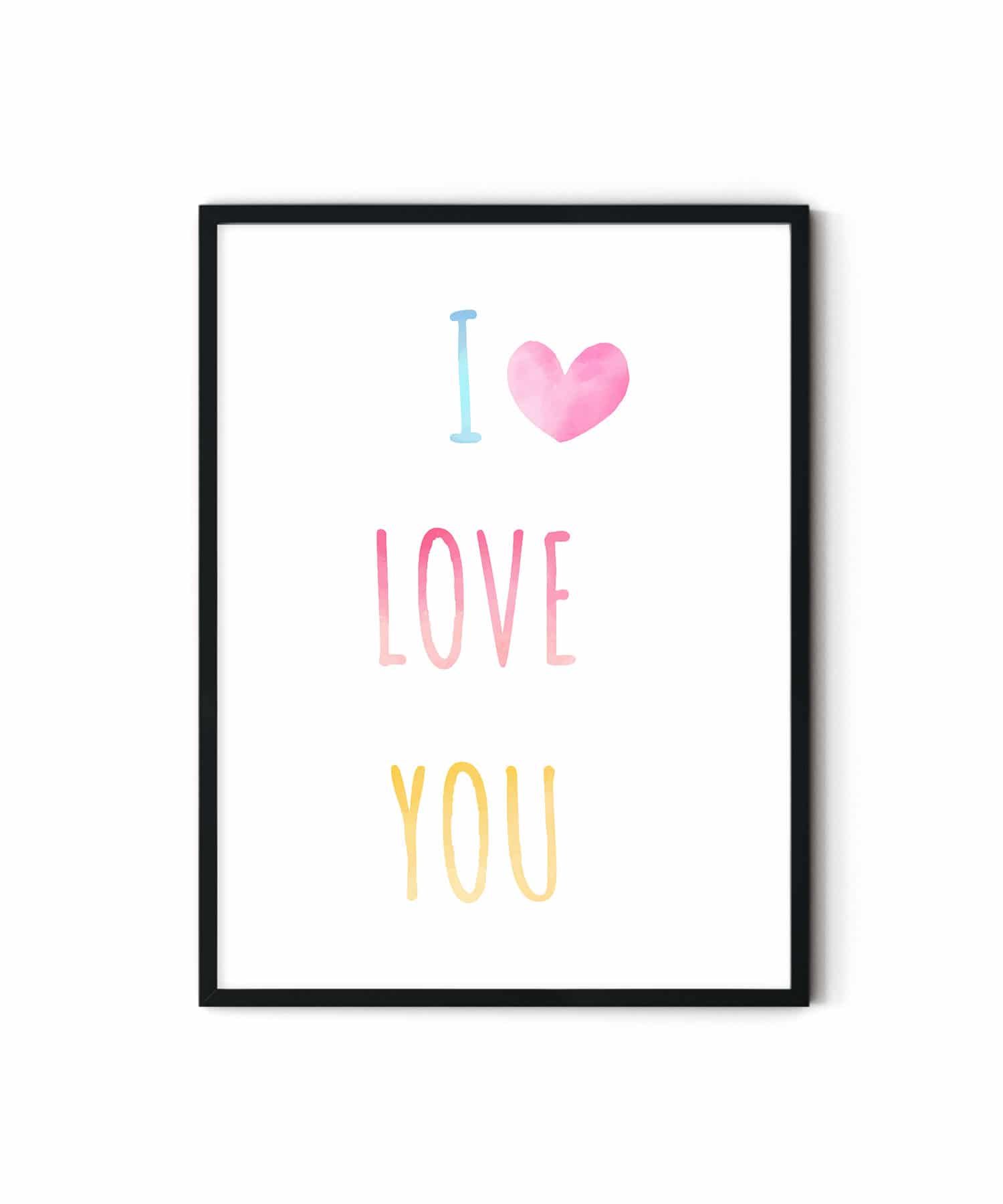 I Love You Kids Poster - Duwart.com Çocuk Odası Sanatı